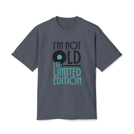 Vintage Vinyl-Inspired Unisex Heavy Faded Tee: 'I'm Not Old, I'm Limited Edition'
