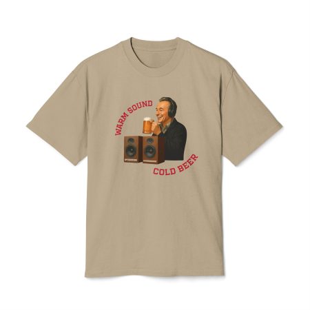 Retro Vibe Unisex Faded Tee - "Warm Sound, Cold Beer" Graphic