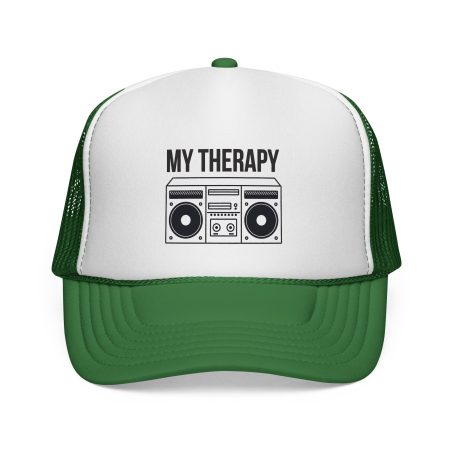 Trucker Cap — "My Therapy" Boombox Mesh Hat