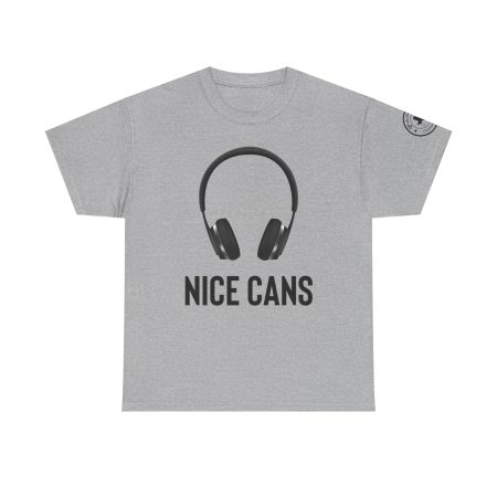 Funny Unisex Heavy Cotton Tee - "Nice Cans" Graphic T-Shirt for Music Lovers