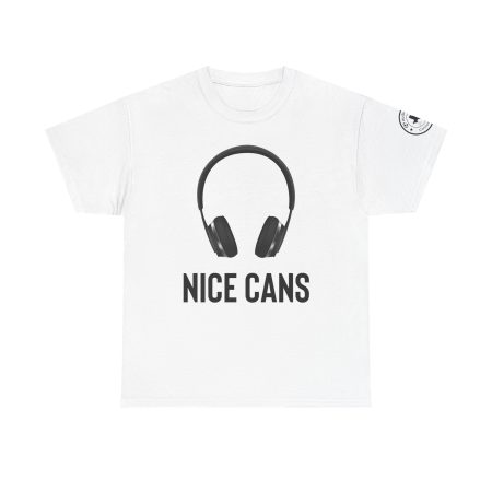 Funny Unisex Heavy Cotton Tee - "Nice Cans" Graphic T-Shirt for Music Lovers