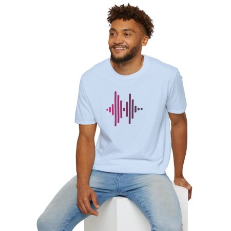 Audio Waveform Graphic Tee — Gradient Soundwave T-Shirt