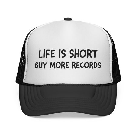 Trucker Cap — "Life Is Short, Buy More Records" Vintage Music Lover Hat
