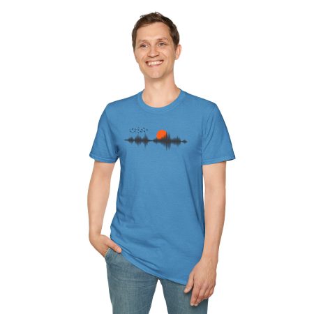 Sunset Soundwave T-Shirt — Minimal Nature Waveform Tee