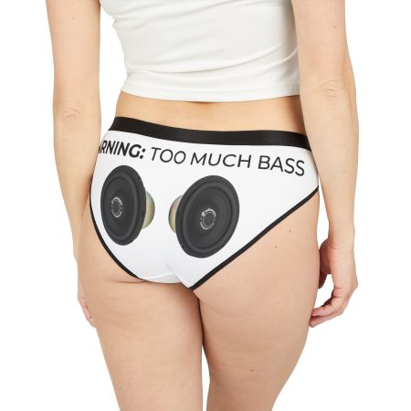 Women's Bikini Briefs — "WARNING: TOO MUCH BASS" Speaker Graphic